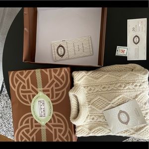 Designer knit sweater